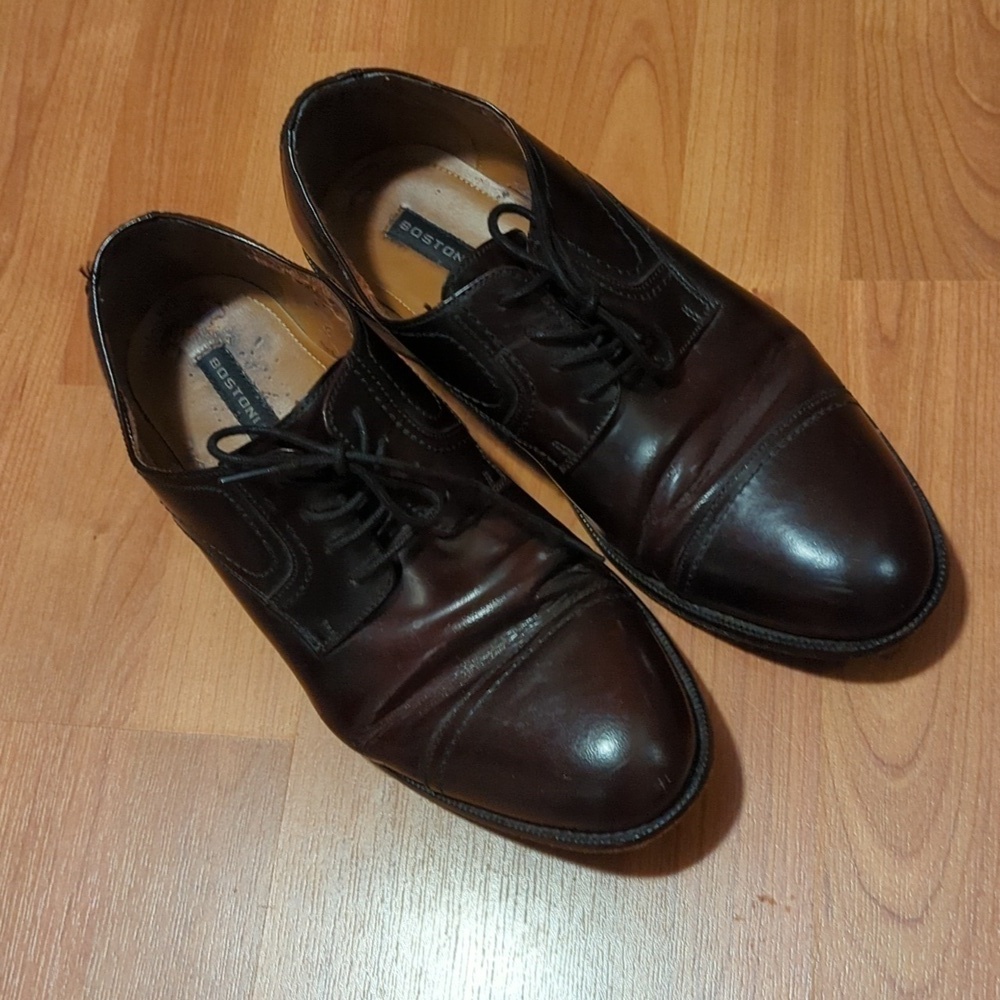 Bostonian Mens Dress Shoes Size 9.5 Cherry Red Brown